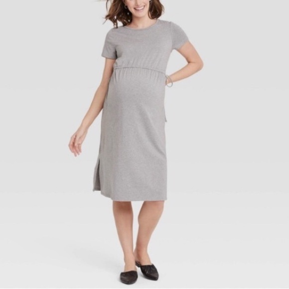 (XL)- Isabel Maternity by Ingrid & Isabel Women's Tie Waist Dress - Picture 1 of 11